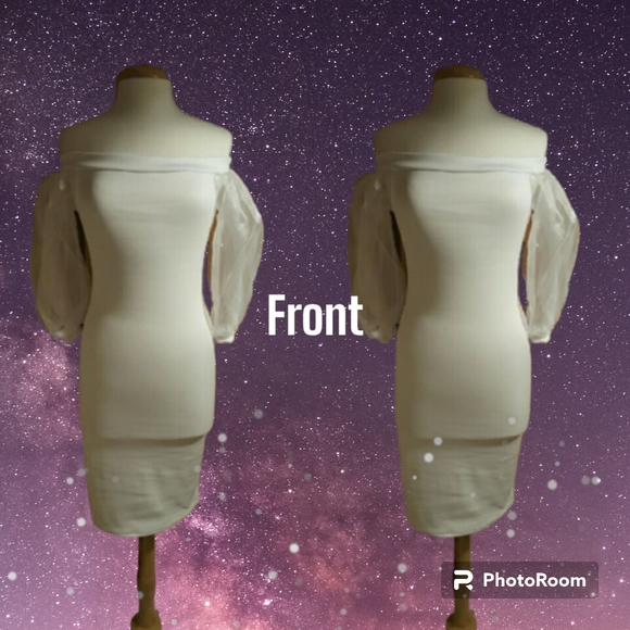 Women dress sexy white cocktail dress - Picture 2 of 5